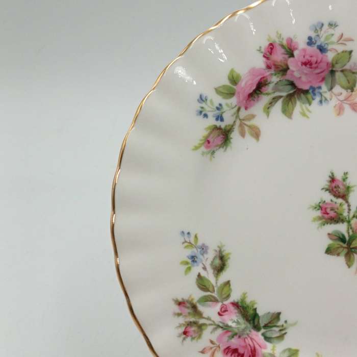 Vintage Royal Albert Moss Rose porcelain trio