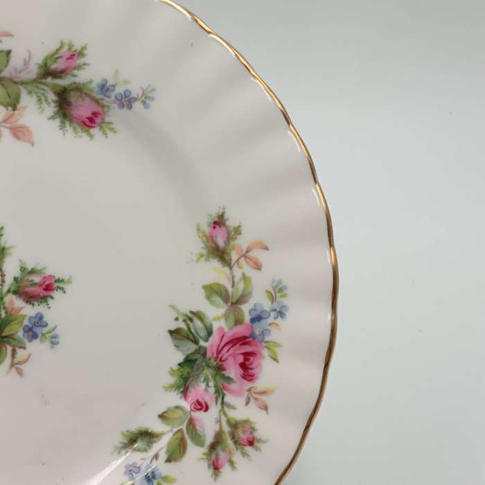 Vintage Royal Albert Moss Rose porcelain trio