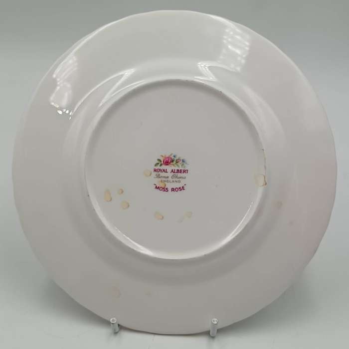 Vintage Royal Albert Moss Rose porcelain trio