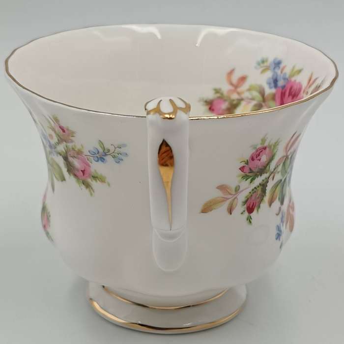 Vintage Royal Albert Moss Rose porcelain trio