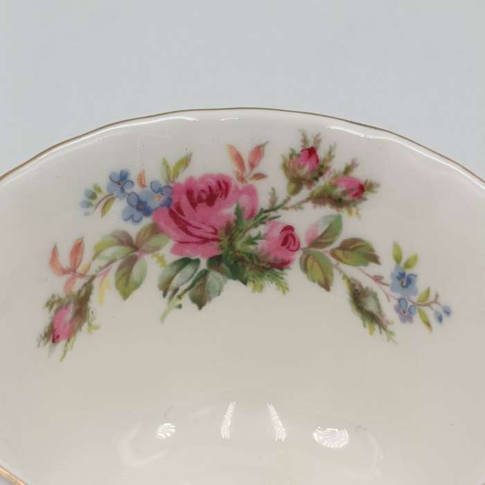 Vintage Royal Albert Moss Rose porcelain trio