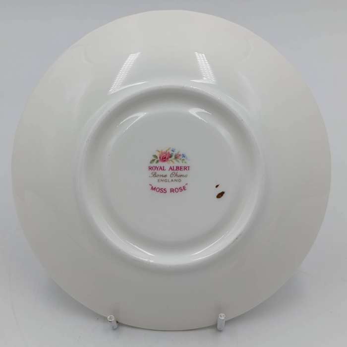 Vintage Royal Albert Moss Rose porcelain trio
