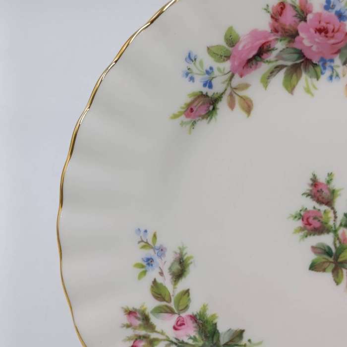 Vintage Royal Albert Moss Rose porcelain trio