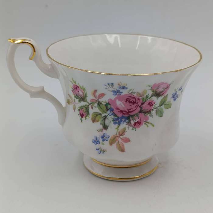 Vintage Royal Albert Moss Rose porcelain trio