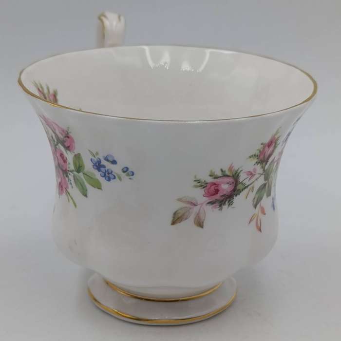 Vintage Royal Albert Moss Rose porcelain trio