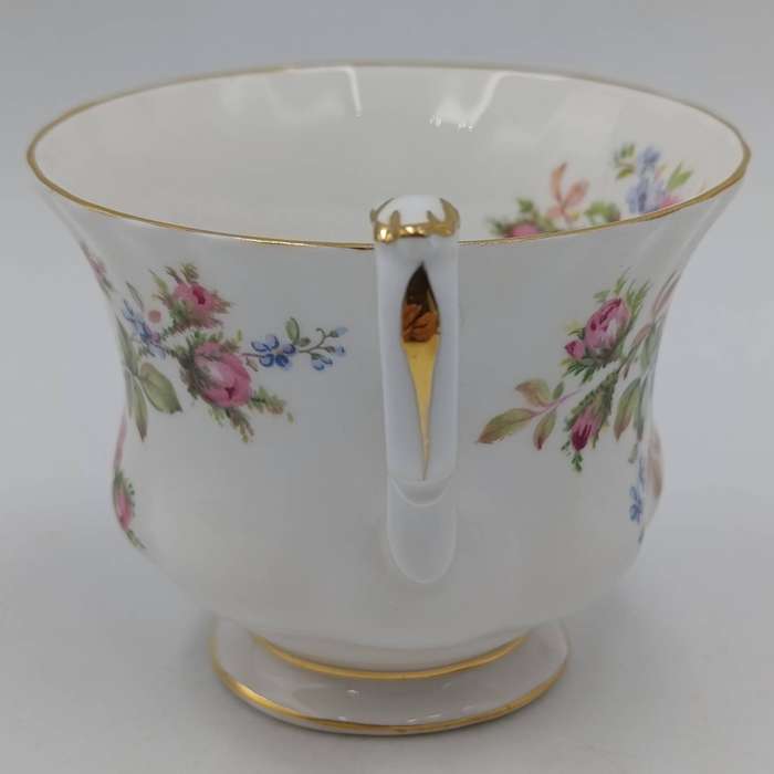 Vintage Royal Albert Moss Rose porcelain trio