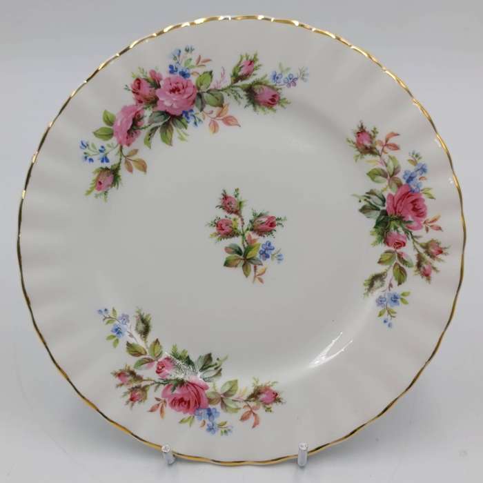 Vintage Royal Albert Moss Rose porcelain trio