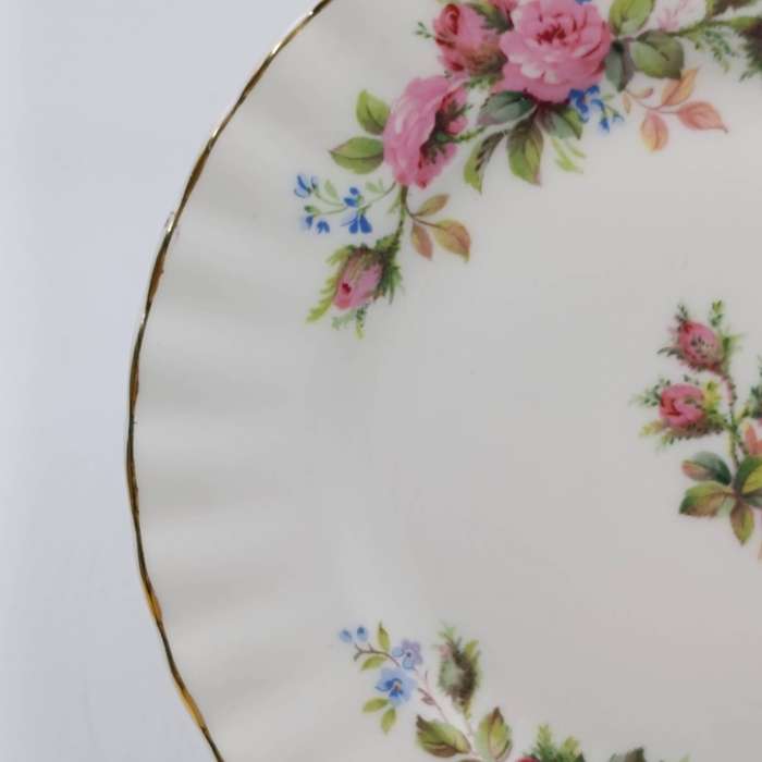 Vintage Royal Albert Moss Rose porcelain trio