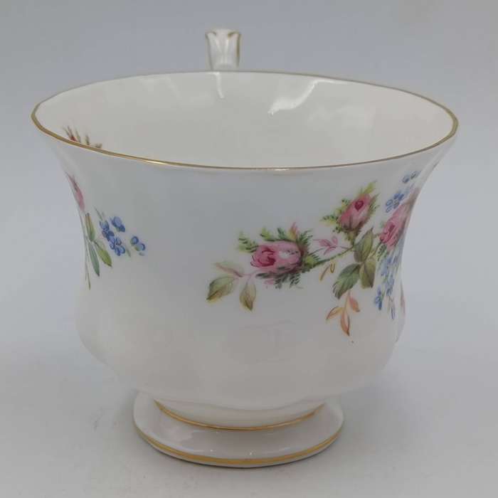 Vintage Royal Albert Moss Rose porcelain trio