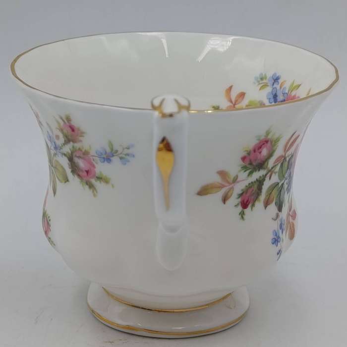 Vintage Royal Albert Moss Rose porcelain trio