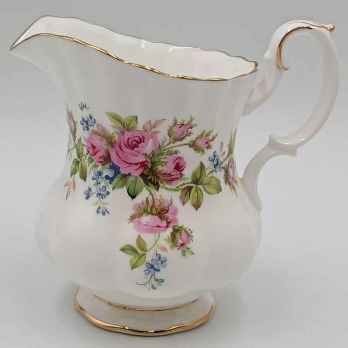 Vintage Royal Albert Moss Rose porcelain milk jug