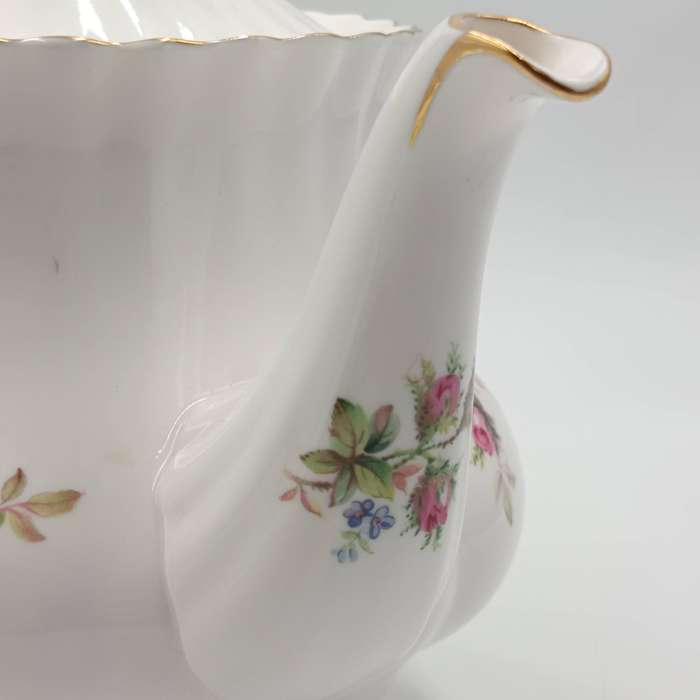Vintage Royal Albert Moss Rose porcelain Tea Pot with Lid