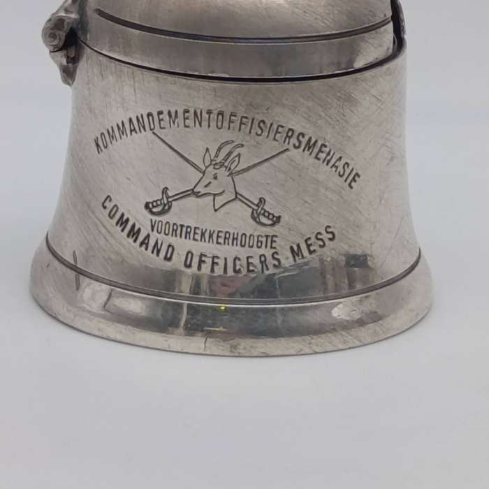 Set of 5 SADF command officers Mess Voortrekkerhoogte silverplated pieces