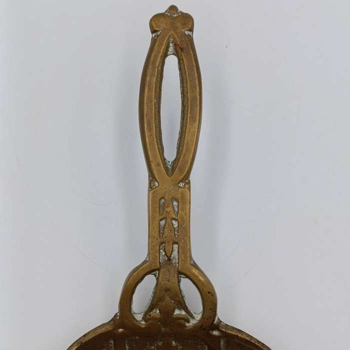 Antique solid brass coal scoop