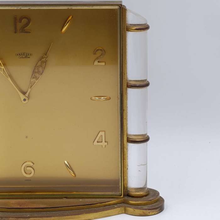 Vintage Angelus Carillon Swiss 8 day desk clock - not running - alarm winder broken
