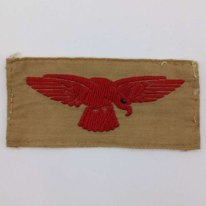 WW2 Royal Air Force tropical khaki pattern cloth eagle badge