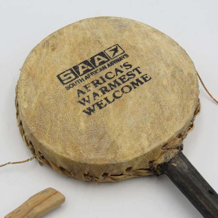 Vintage SA Airways advertising rattle drum