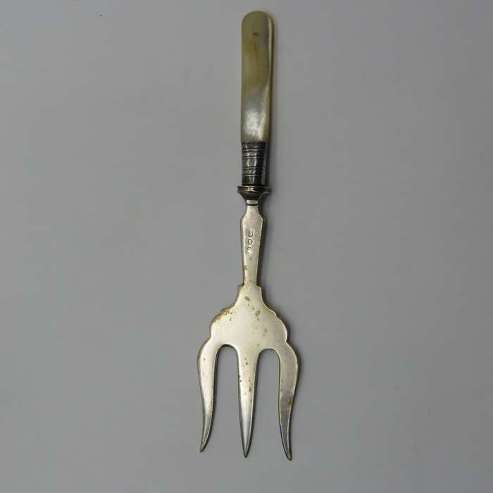 Vintage Silver-plated Cold meats serving fork - In original box