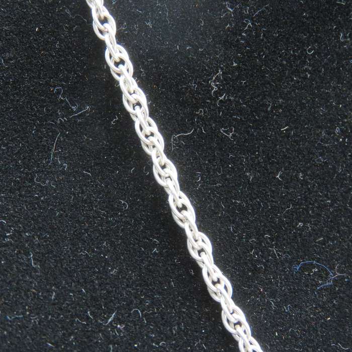 Vintage sterling silver rope chain necklace - weighs 9,2g