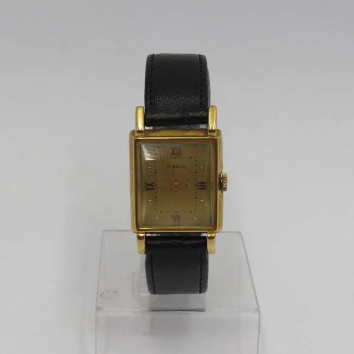 Vintage 18kt Gold Gubelin Manual Wind Watch - Working