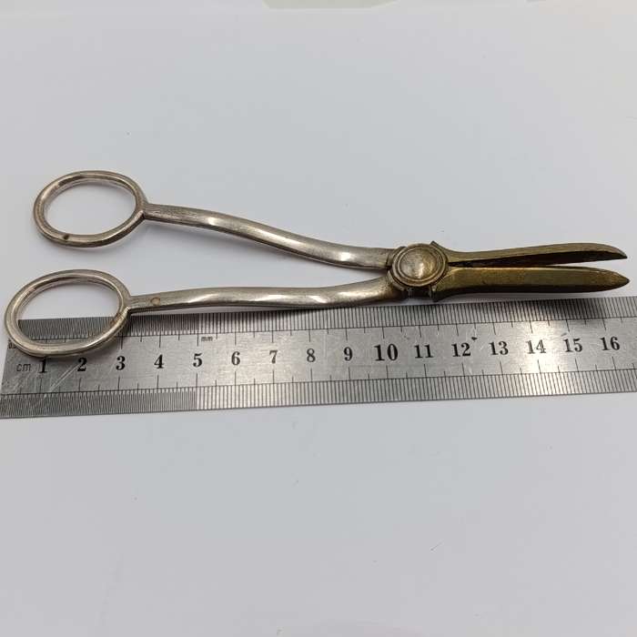 Antique silver plated grape shears