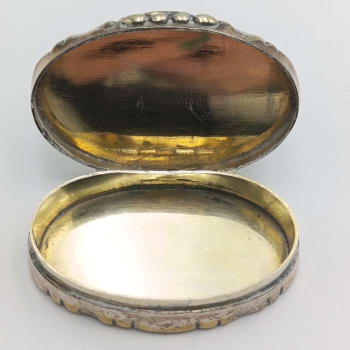 Antique Silverplated brass trinket holder
