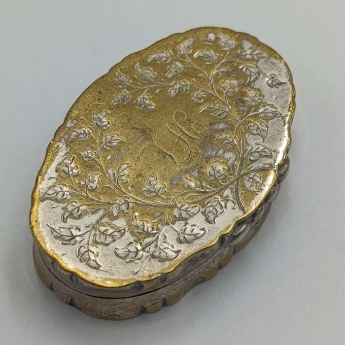 Antique Silverplated brass trinket holder