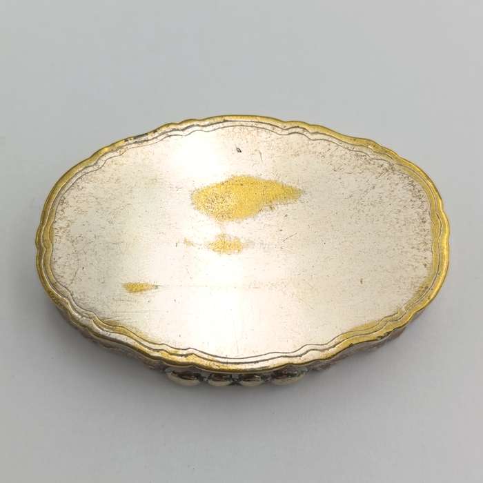 Antique Silverplated brass trinket holder