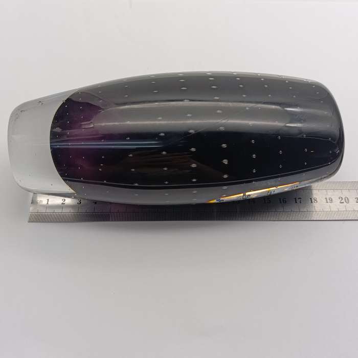 Vintage deep-purple Murano glass flower vase - chips on side