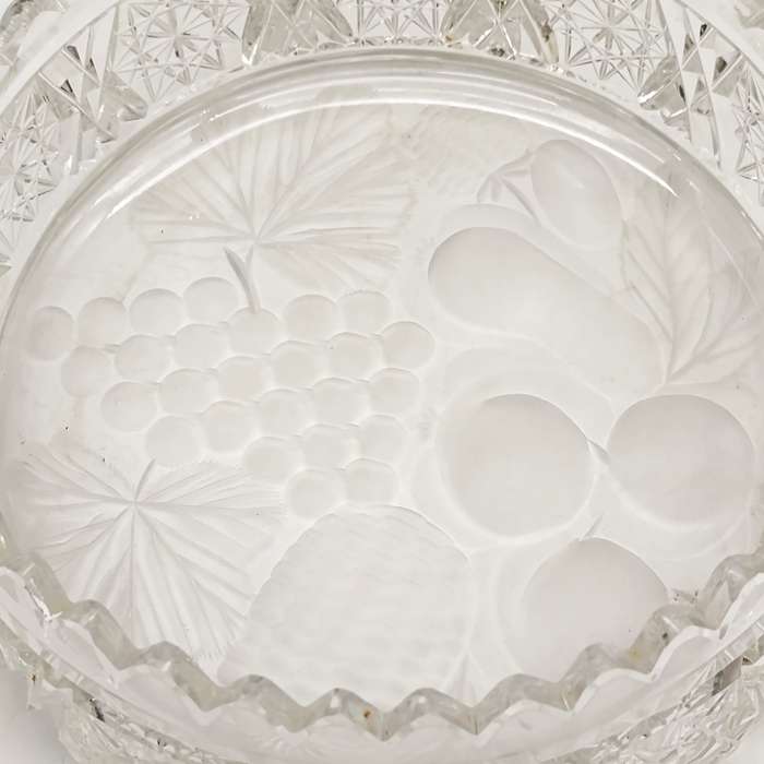 Antique American cut-crystal fruit Bowl-minimal damage