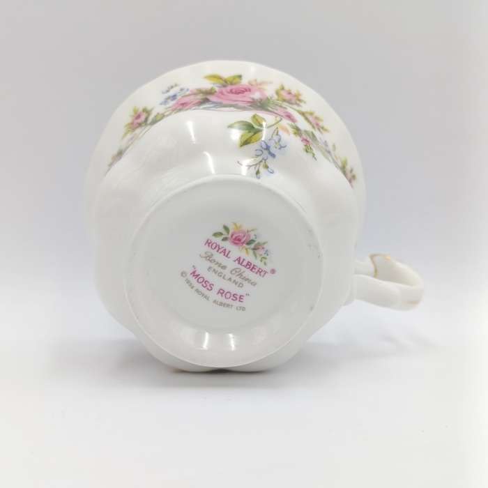 Vintage Royal Albert Moss Rose porcelain trio