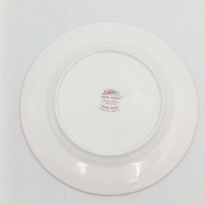 Vintage Royal Albert Moss Rose porcelain trio