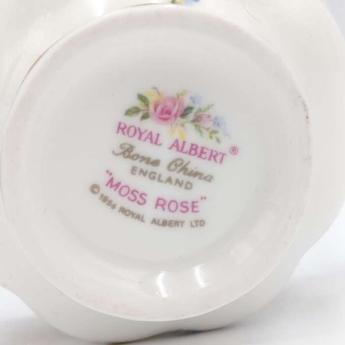 Vintage Royal Albert Moss Rose porcelain trio