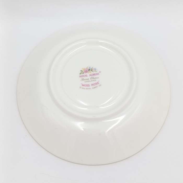 Vintage Royal Albert Moss Rose porcelain trio