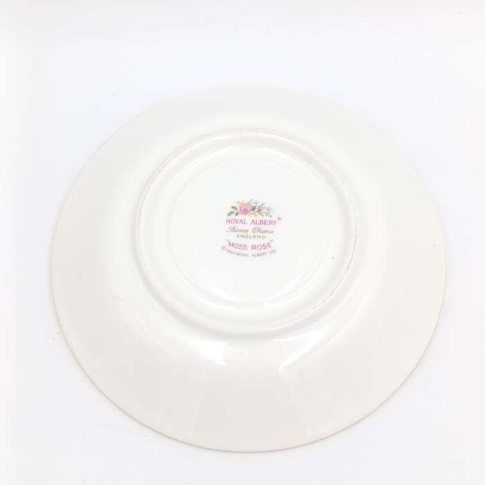 Vintage Royal Albert Moss Rose porcelain trio