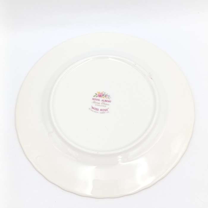 Vintage Royal Albert Moss Rose porcelain trio