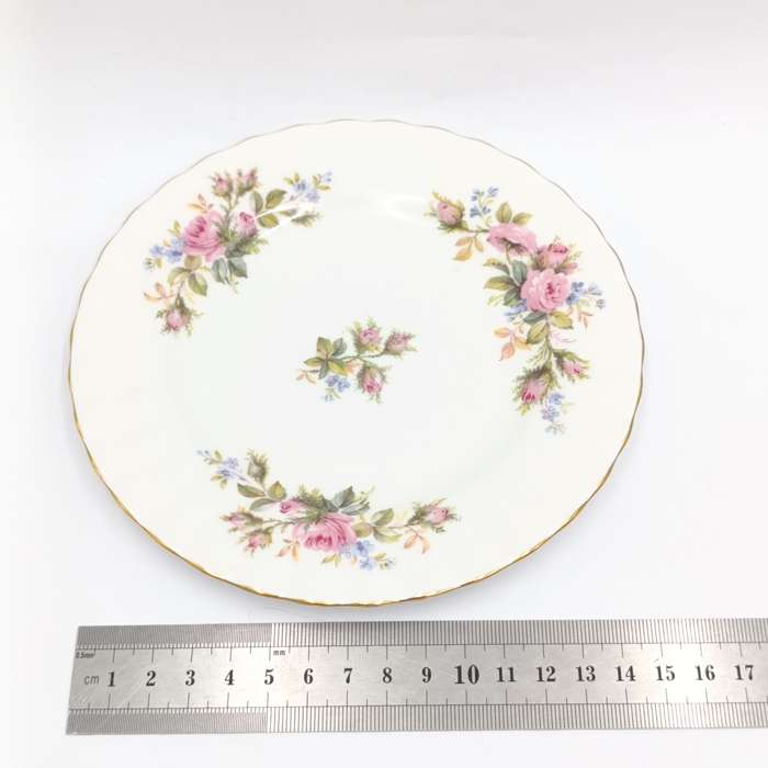Vintage Royal Albert Moss Rose porcelain trio