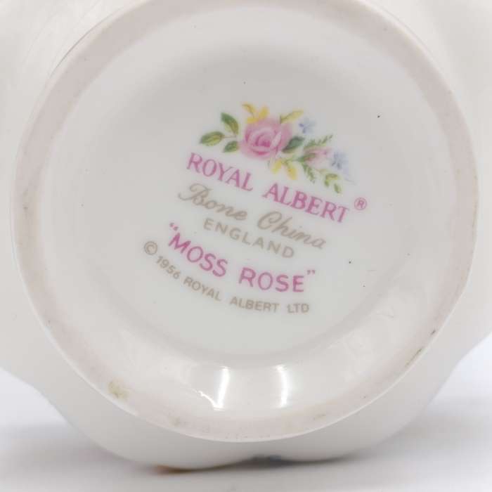 Vintage Royal Albert Moss Rose porcelain trio