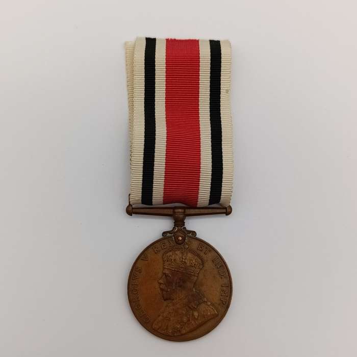 Special constabulary long service medal issued to Andrew P Drysdal - George V issue