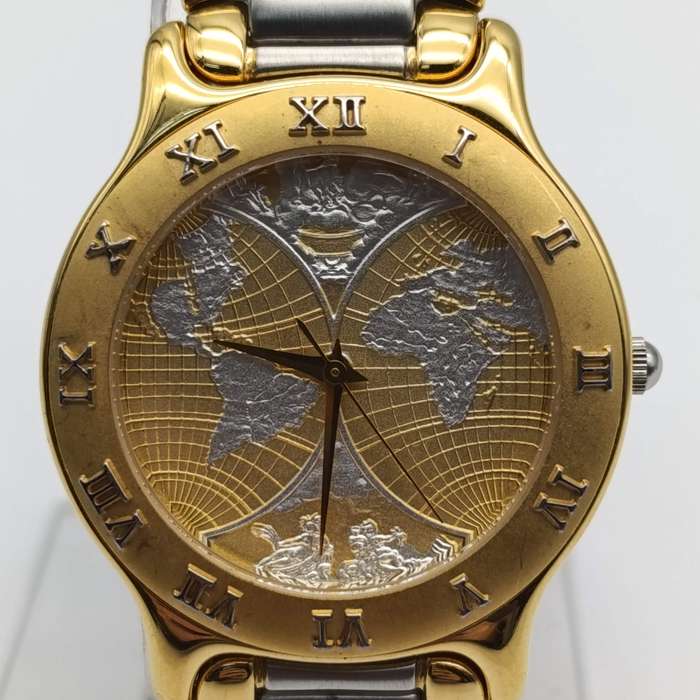 Coinwatch SA Mint Globe dial mens watch - working - in box with papers