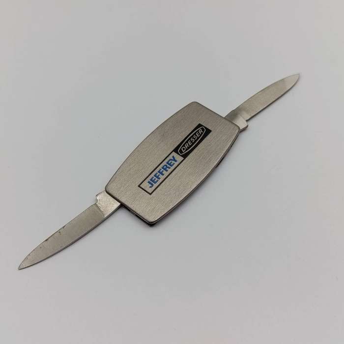 Jeffrey Dresser Zippo advertising pocket knife in box