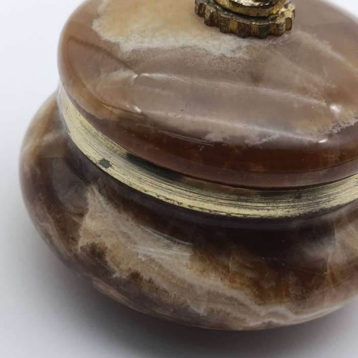 Vintage Italian Alabaster trinket box with lid
