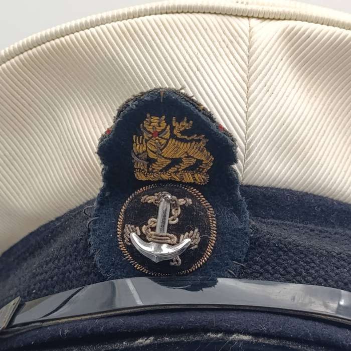 South African Navy peak cap - with Petty officer cap badge