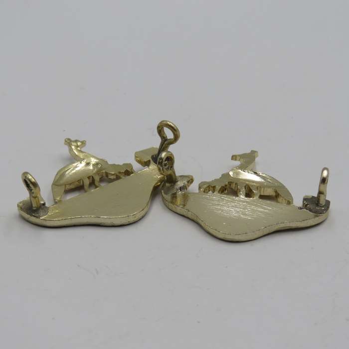 Pair of Northern Rhodesia regiment collar badges
