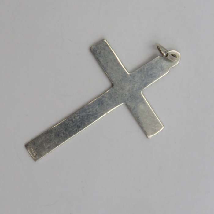 Vintage silver large cross pendant - weighs 3,2g