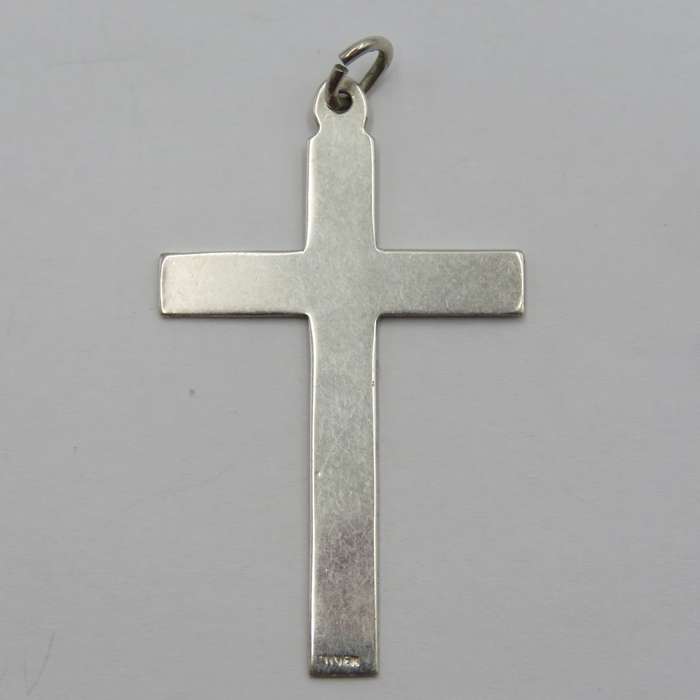 Vintage silver large cross pendant - weighs 3,2g
