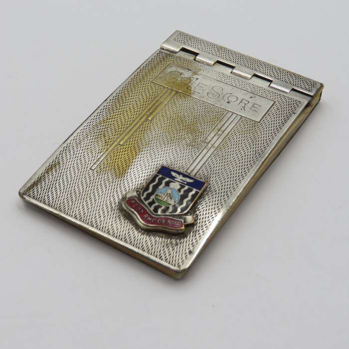 Antique Northern Rhodesia silverplated Golf score card booklet