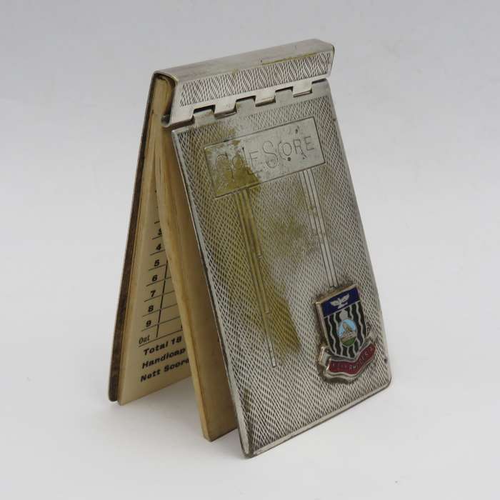 Antique Northern Rhodesia silverplated Golf score card booklet