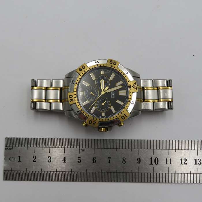 Fossil Garrett mens quartz chronograph watch - working
