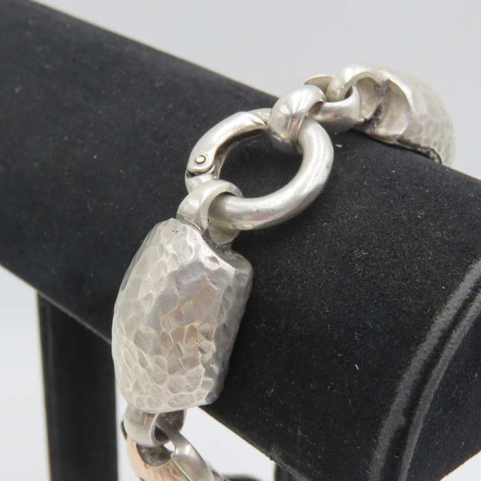 Vintage sterling silver with Rose gold inserts bracelets - weighs 80,6 grams